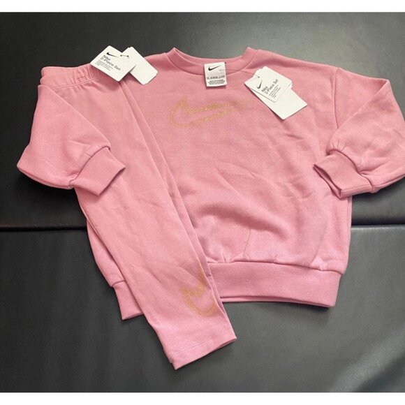 NWT Nike Metallic Jogger Sweats Set Girls Size 3T